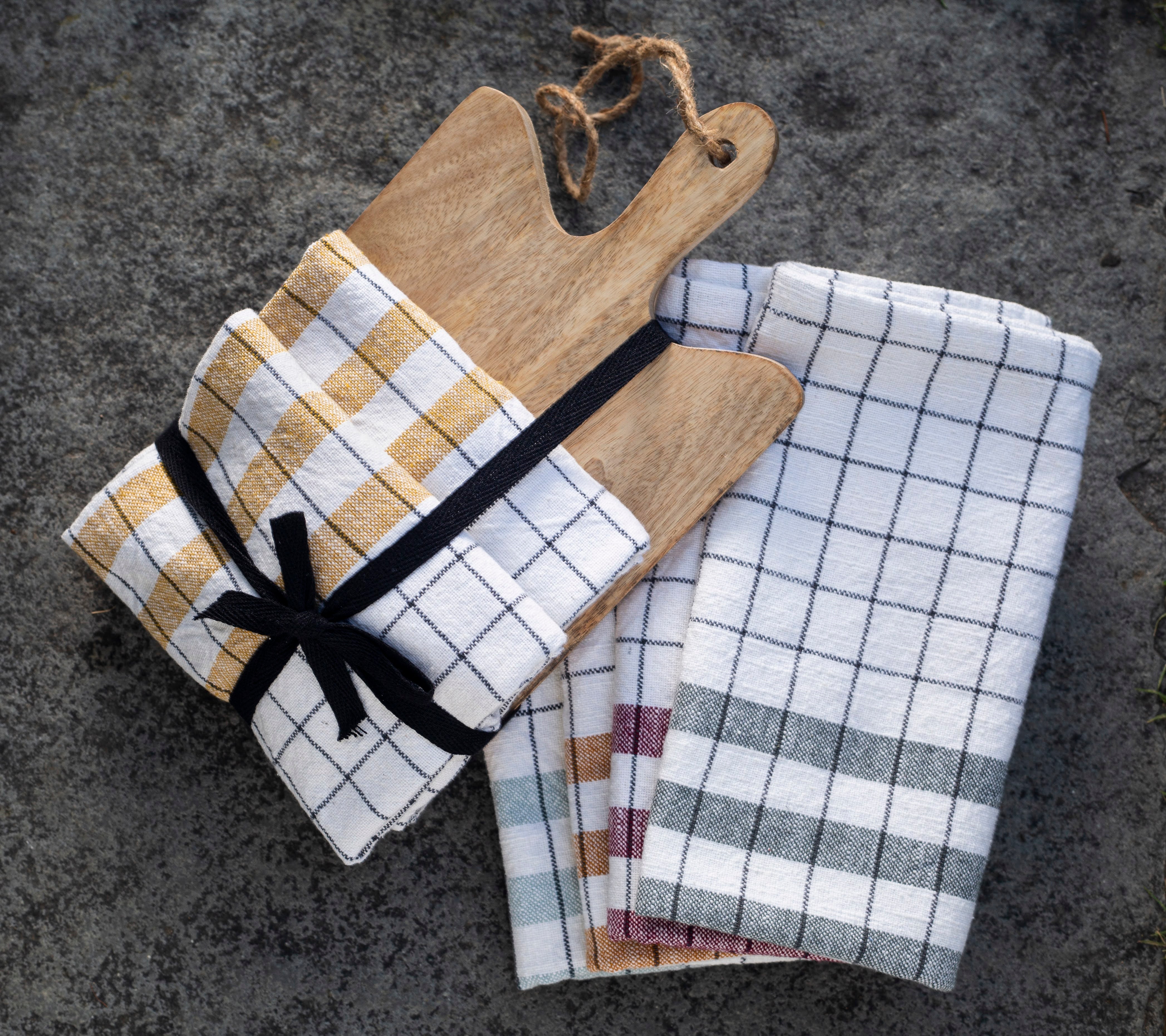 Kitchen Towel With Wooden Chopping Board
