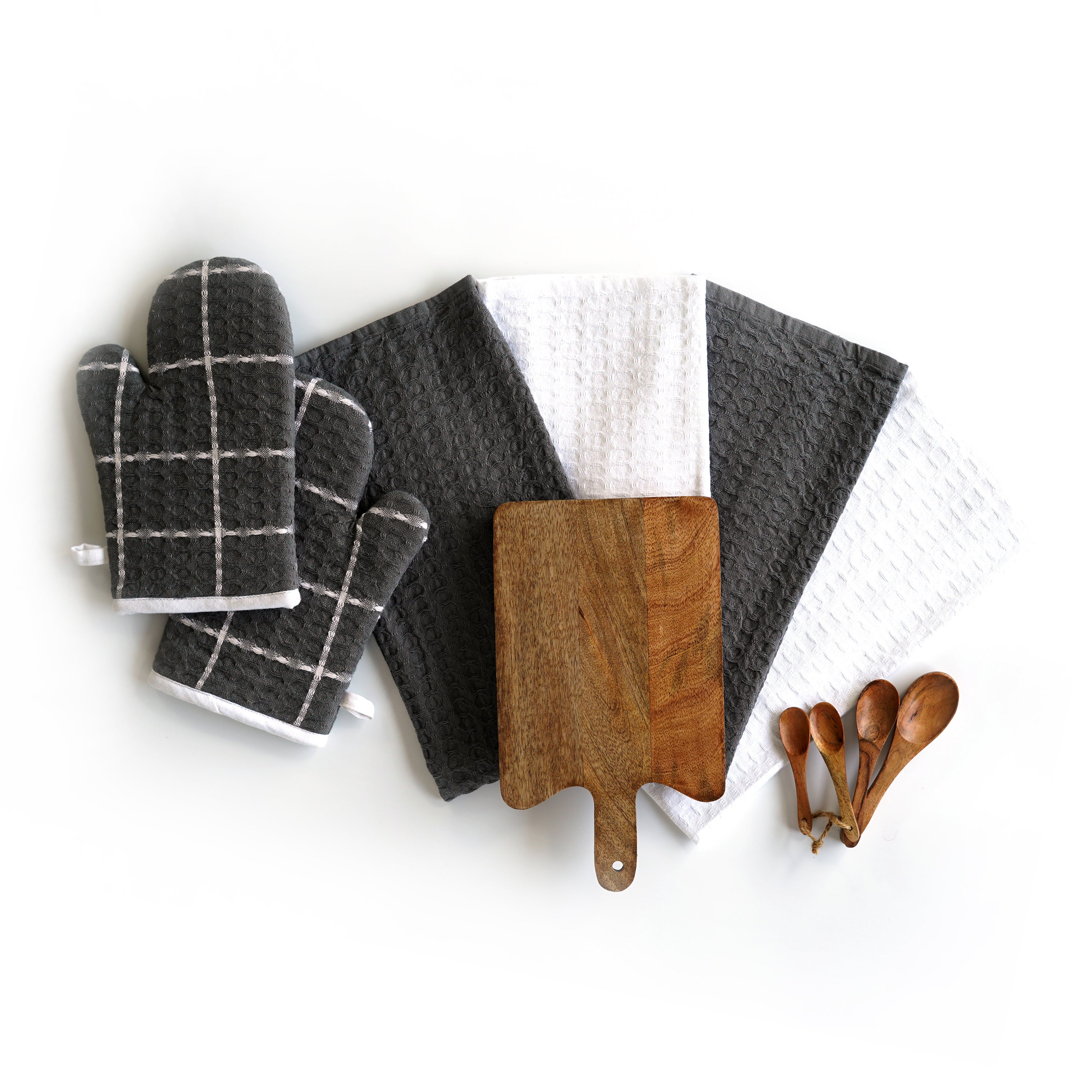 Chef's Waffle Weave Essentials Set - Gray