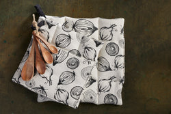 Pot Holders with Spice Spoons - Onion - Ivory / Black