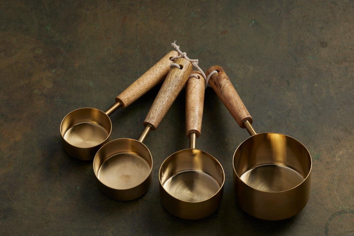 Brass Coated Measuring Cups Sets