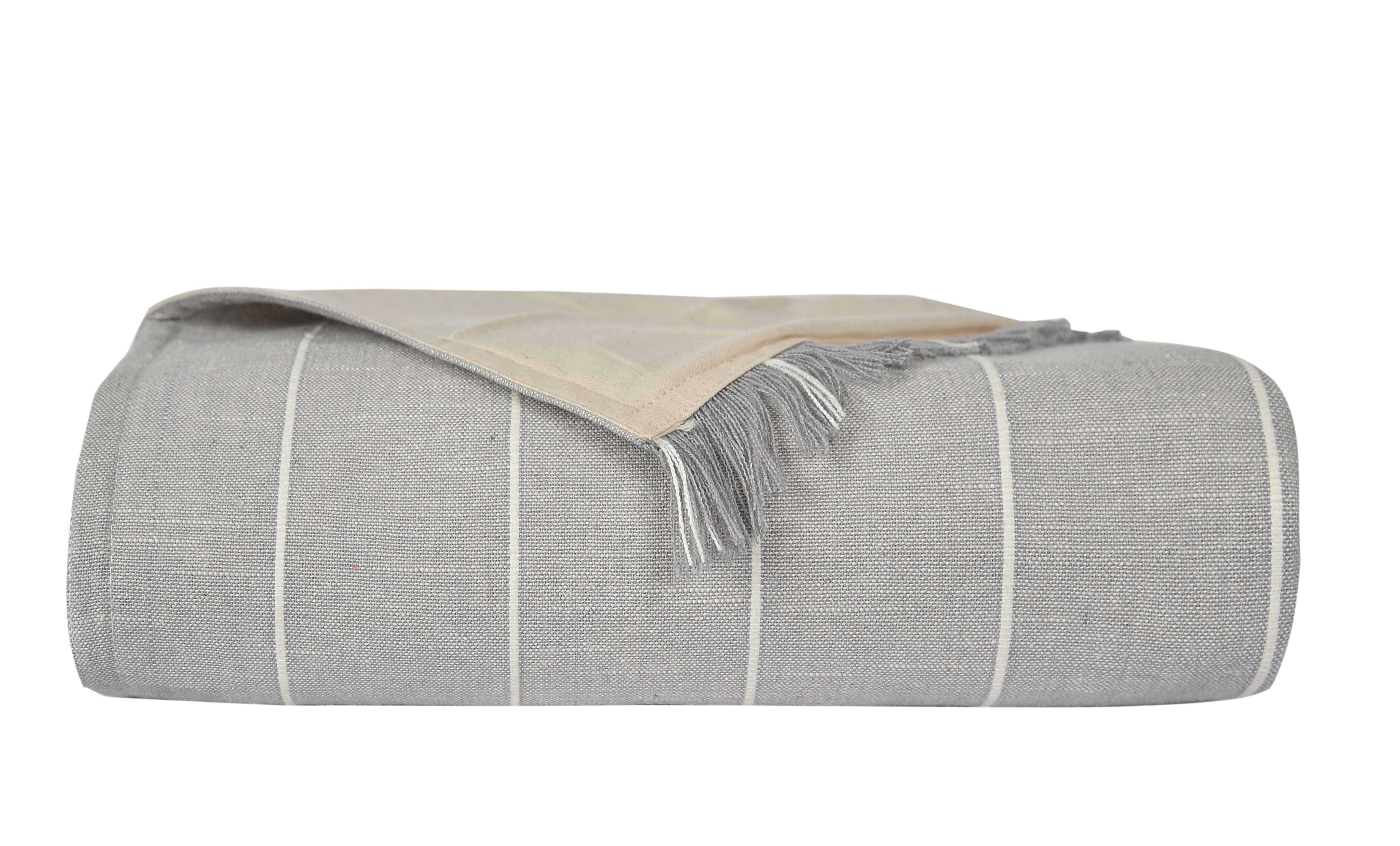 Cozy Cotton Slub Throw with Pillow Cover