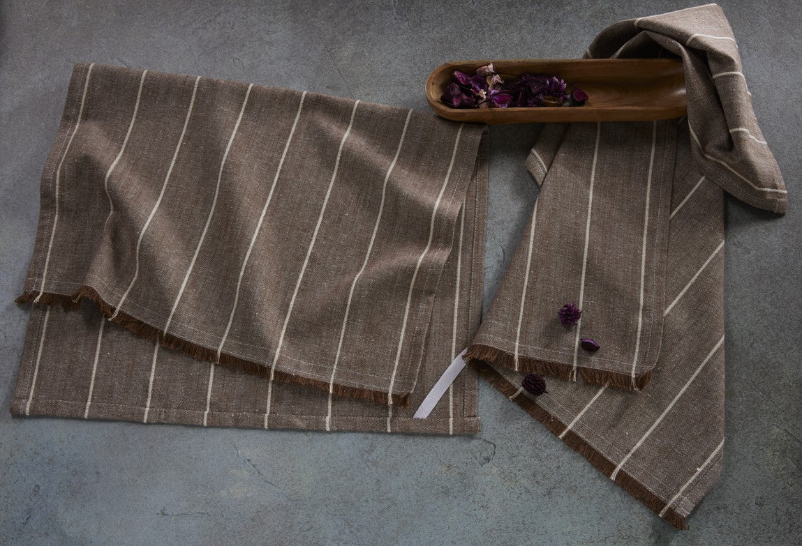 Striped Cotton Towels - Set of 2 Kitchen Towels