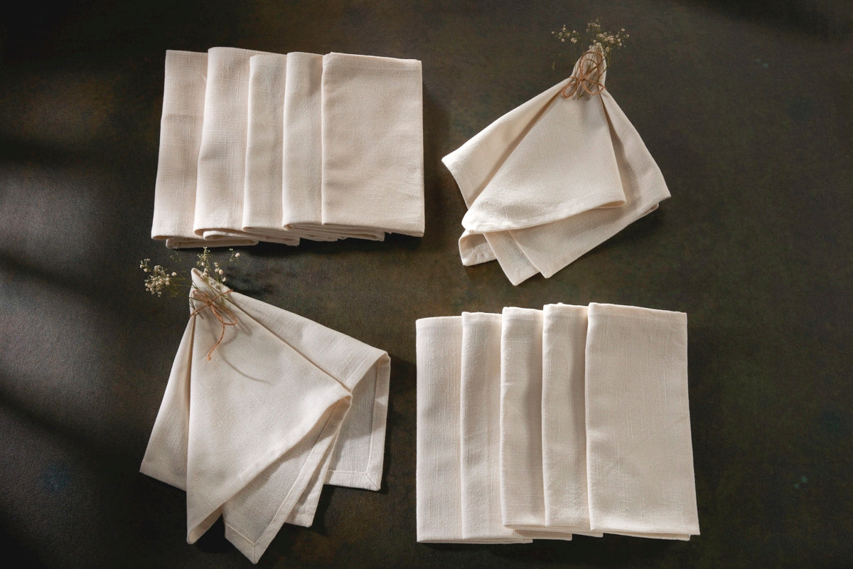 Buffet Napkins - 100% Cotton - Ivory