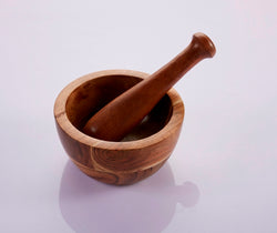 Wooden Mortar & Pestle