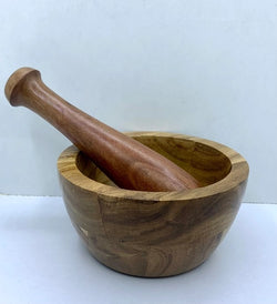 Wooden Mortar & Pestle