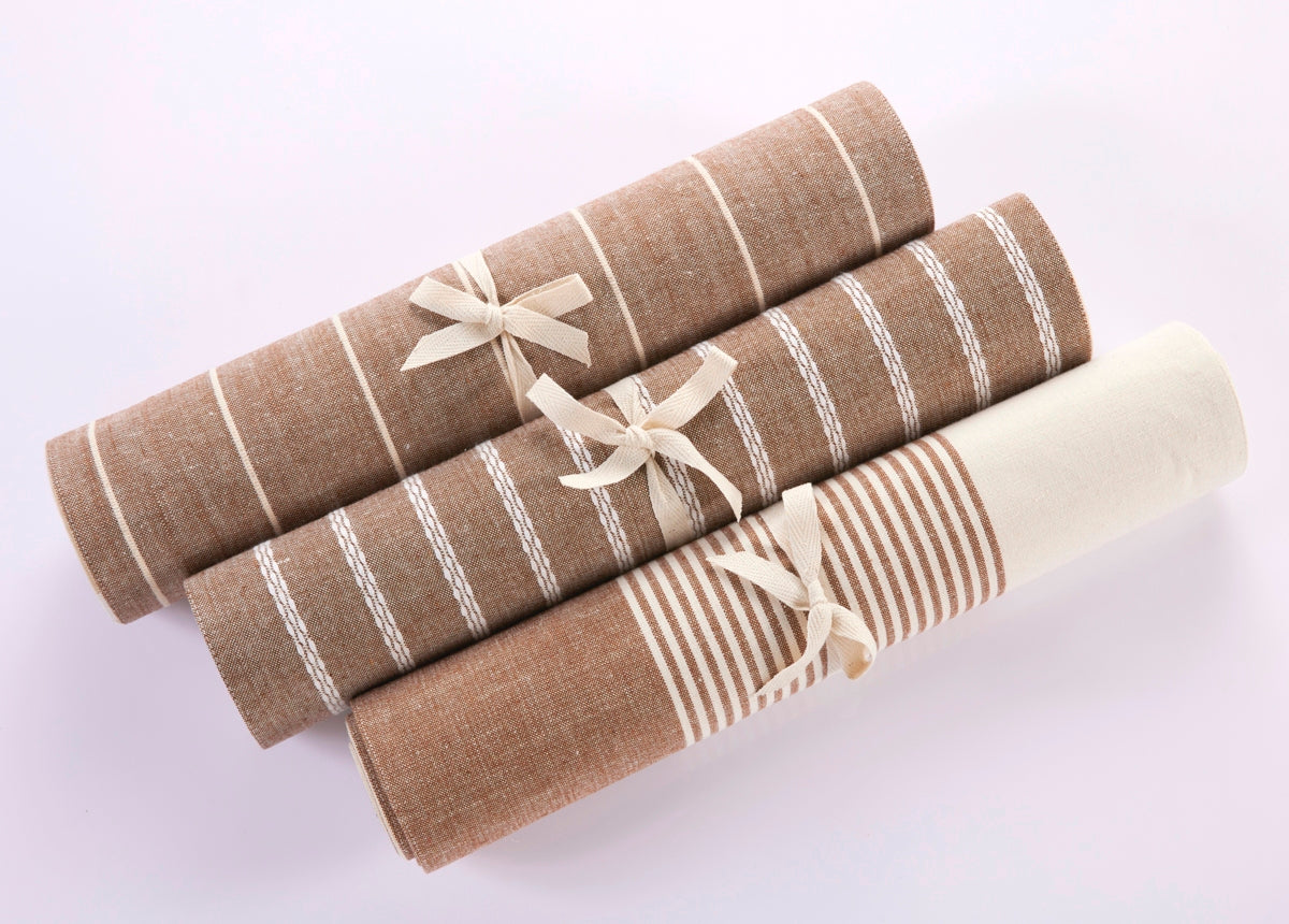 Cuisine Stripes - Runner 100% Cotton - Mocha